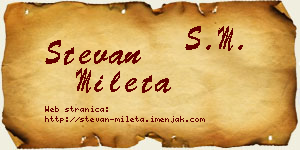 Stevan Mileta vizit kartica